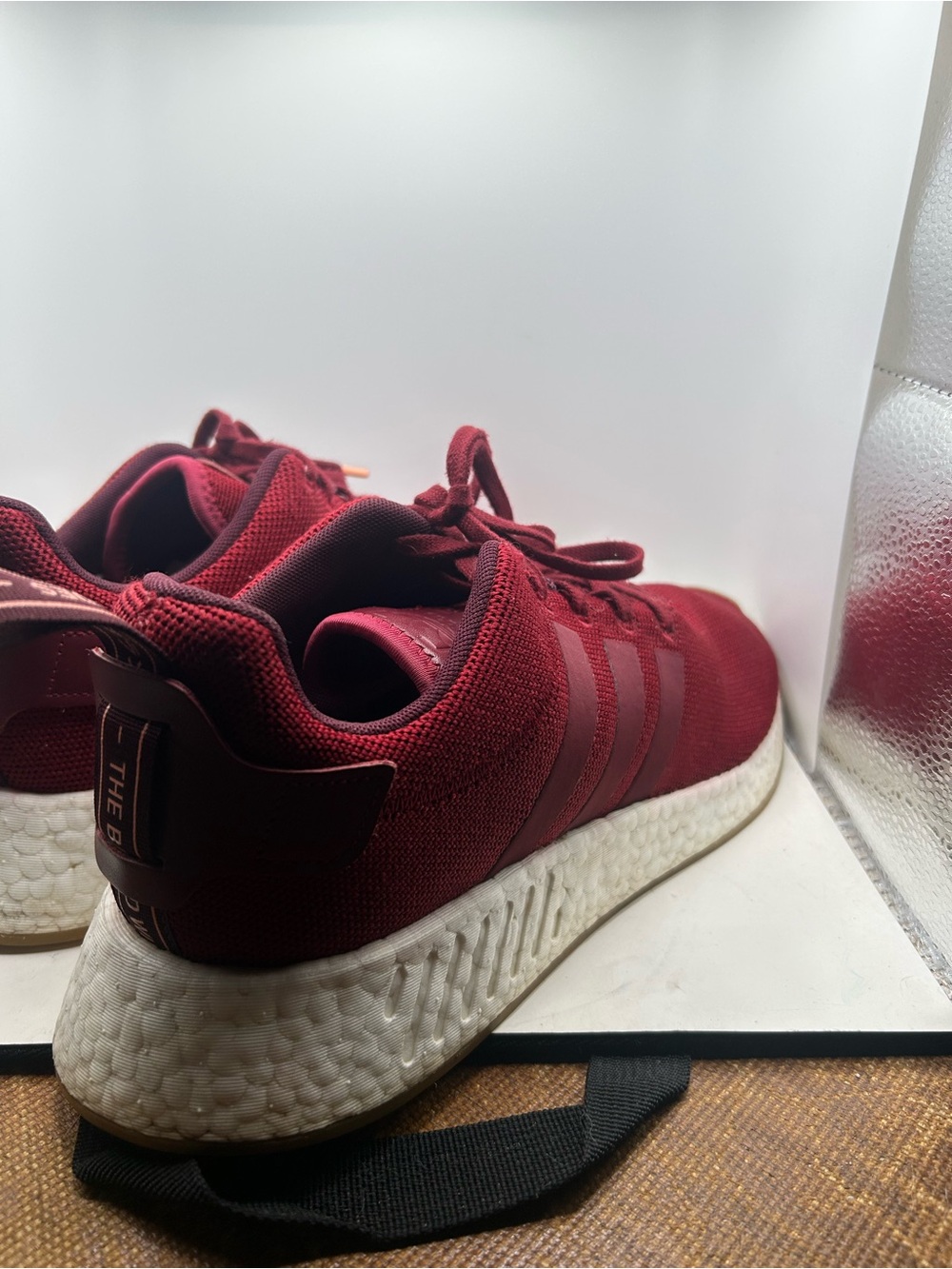 adidas NMD R2 Collegiate Burgundy CQ2404 Men's Size 11 Maroon Boost Sneakers - Picture 6 of 11